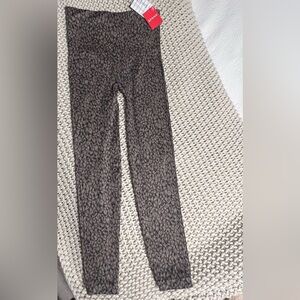 SPANX Leopard Print Leggings in Brown and Black